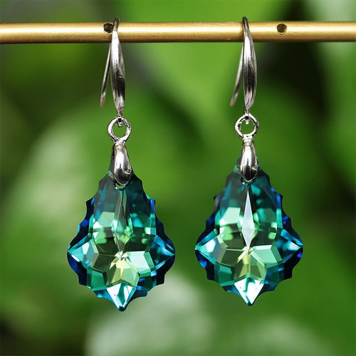 Red emerald crystal drop 925 - crystal,