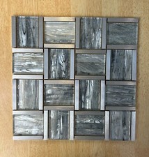 Silver Grey Metal Glass Mosaic