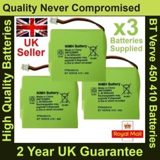 3 x BT Verve 410/450 Trio Cordless Phone Batteries NiMH 2.4V 600mAh GP 5M702BMX