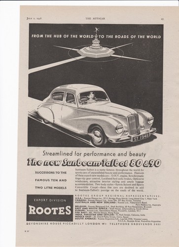 Sunbeam talbot original - 80, 90