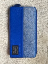 HeadPorter By Yoshida & Co Electric Blue Leather /Fur hide Zipped Wallet