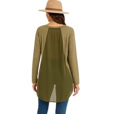 Olive Green Long Sleeve Tunic