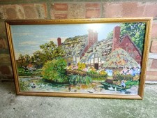 framed tapestry picture