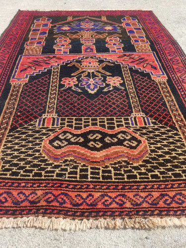 Authentic hand knotted afghan - hand,