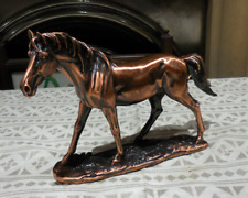 Juliana Collection Horse figurine polished bronzed animal 21 cm height