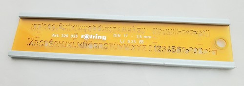 Rotring letter stencil din - letter,