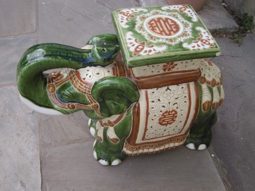Large vintage ceramic elephant - large,