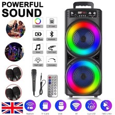 Portable 8in big Bluetooth Speaker Sub Woofer Heavy Bass Sound System Party Neu