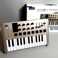 ARTURIA MiniLab 3 CHAMPAGNE 25-key MIDI keyboard / MIDI controller Brand New