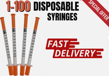 1-100pcs 1ml with 30G 8mm Syringe Individually Wrapped Feeding Dispensing Tool