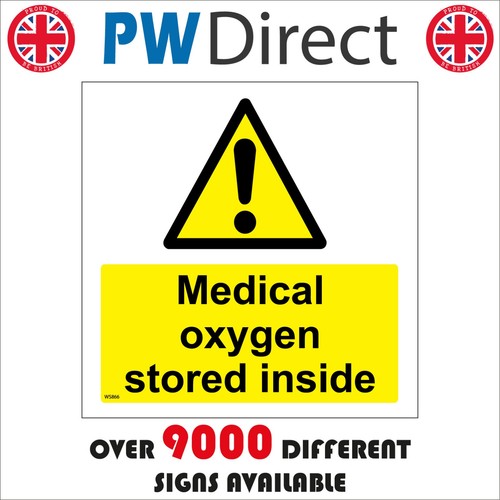 Sign medical oxygen stored - sign,