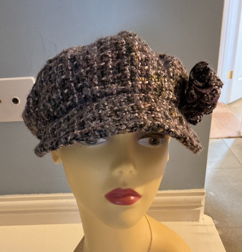 Ladies peaked purple cap - m&s,