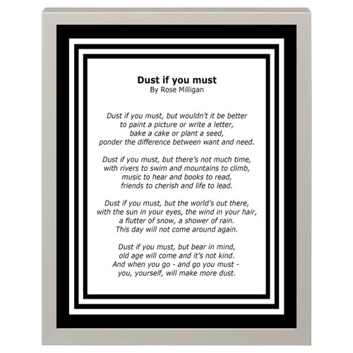 Dust you must - if, a