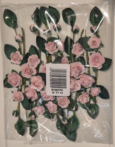Miniature pink paper rose - miniature,