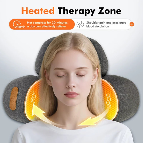 Neck massager pillow - 3-in-1,