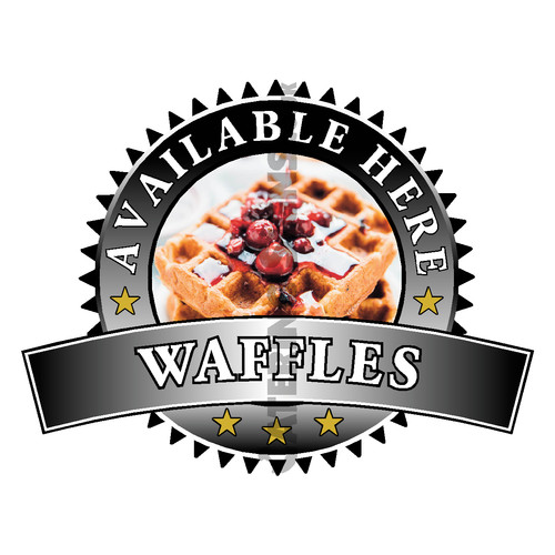Waffles sold here - waffles, sticker