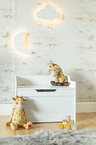 Large kid wooden toy box - large, kid's