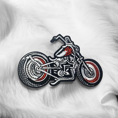Motorcycle scooter embroidered - motorcycle,