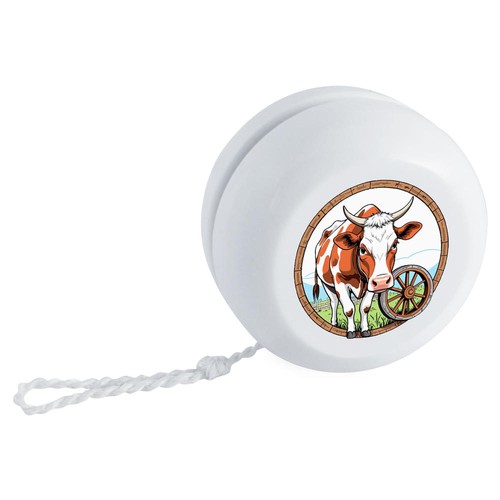 Cow with wagon - 'cow, retro