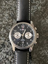 Bremont ALT 1C Gents Chronograph Watch, Black dial, black leather strap