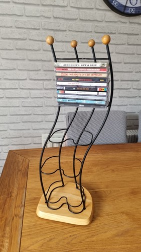 Black metal wood wavy single - metal,