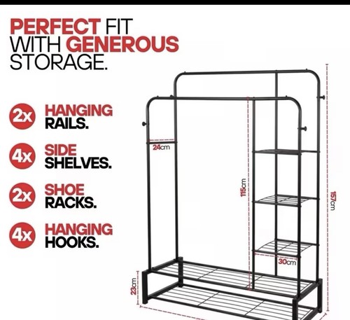 Heavy duty clothes rail - duty, with