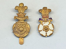 THE YORKSHIRE HUSSARS ( YEOMANRY )  O/R s CAP /SWEET HEARTS BADGES.