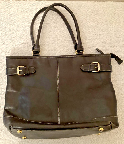 Hotter black leather handbag