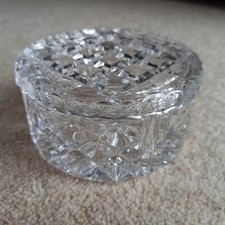 Crystal Cut Glass Trinket Box