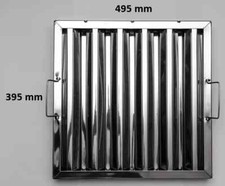 395x495mm Canopy Grease Baffle Filter Stainless Steel Kitchen Extraction Hood