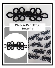 Chinese Knot Frog Buttons/Toggles/Closures, Pack of 2