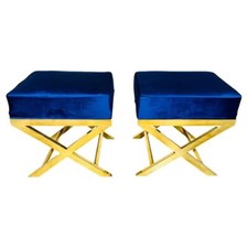 Italian Brass X-Base Stools