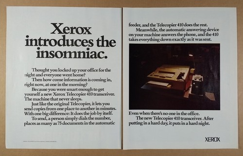1973 xerox telecopier 410 fax - xerox,