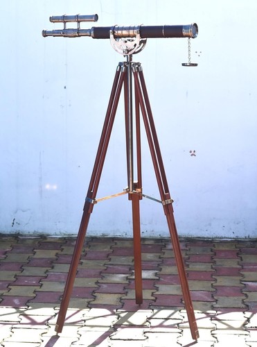 Vintage brass telescope - brass,