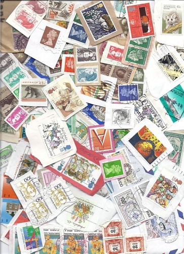 Worldwide stamp lot - on, paper