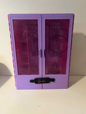 Rare Purple 12” 2018 Barbie Doll Wardrobe Closet Plastic Carrying Case Storage