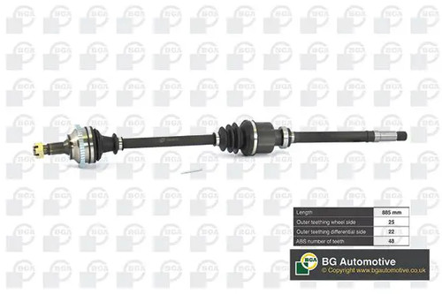 Driveshaft front axle right - axle,