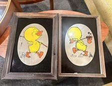 Melvyn 1970s Vintage 'Sad and cheerful Duck' Mirrors