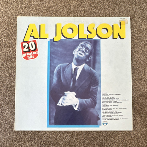 Jolson greatest hits 12 - jolson, 12"