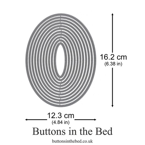 Large double stitched - large, oval