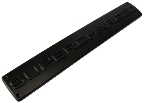 Matt black supercharged - black, badge