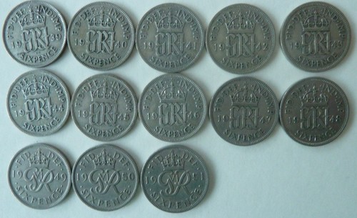 British sixpence george - 6d,