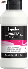  Liquitex Basics Acrylic Additive, Gloss Fluid Medium, 250 ml Tube