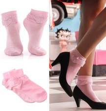 PINK BOBBY SOCKS 1950'S ROCK N