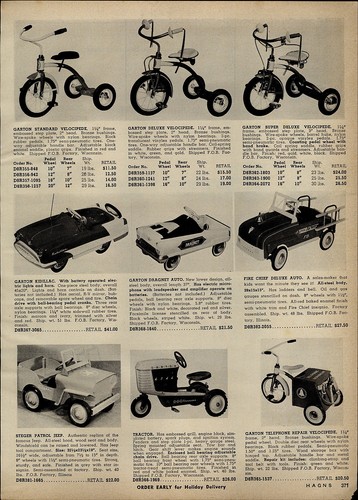 1957 paper garton pedal car - pedal,