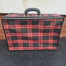 Vintage Tartan Mod Folding Weekend Bag case Vespa Lambretta etc