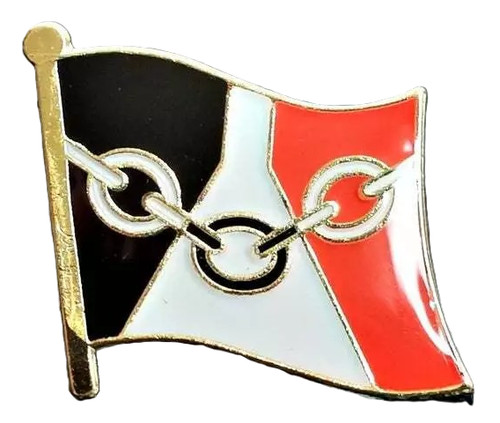 Black country flag pin badge - country,