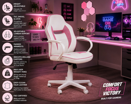 Argos home mid back gaming - mid,