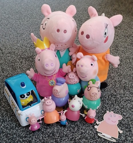 Peppa pig bundle plushes - peppa,