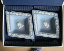 Wedgwood BLUE Jasperware Pair